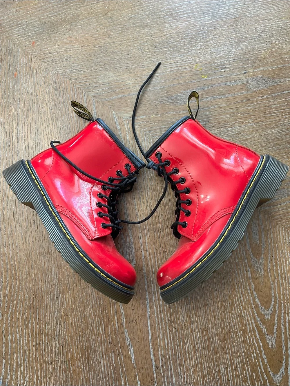Dr Marten red little girls boots size 13